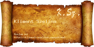 Kliment Szelina névjegykártya